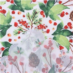 Скатерть Доляна «Хвойный узор» 145×260 см, 100% п/э