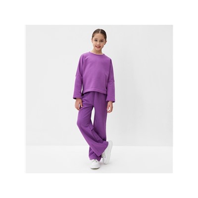 Брюки для девочки MINAKU, лавандовые, рост 158 см
