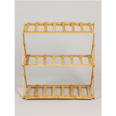 Подставка для цветов Greengo, 3 полки, 50×25×46 см, напольная, бамбук