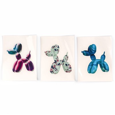 Алмазная мозаика на брелоке "Собачка" светло-голубой