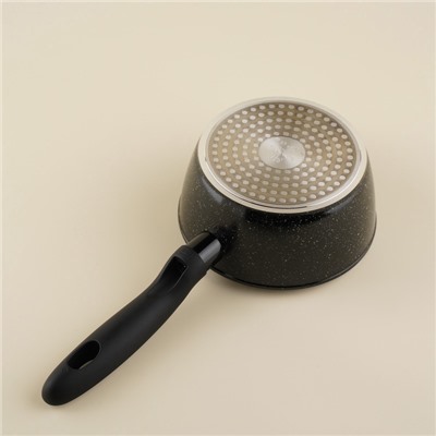 Ковш алюминиевый SL Home, d=16 см, h=7.4 см, антипригарное покрытие, индукция, чёрный