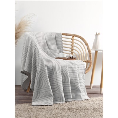 Плед «Этель» Cotton, 150×240 см, серый, хлопок 100%