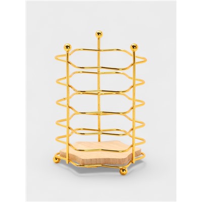 Сушилка для столовых приборов «Доляна. Старлайт», 11×11×15.5 см, золотистая