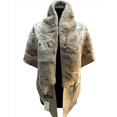 Платок-накидка с мехом