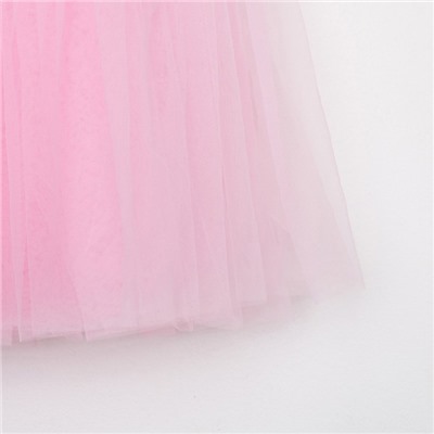 Платье нарядное для девочки KAFTAN, рост 110-116 см, белое, розовое