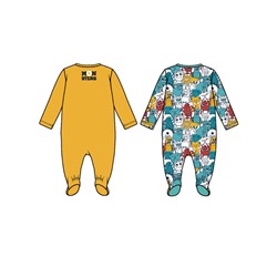 Комбинезон детский трикотажный для мальчиков, 2 шт в комплекте