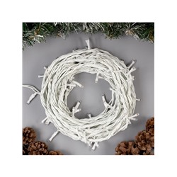 Гирлянда «Нить» 10 м, IP44, УМС, белая нить, 100 LED, свечение белое, 220 В
