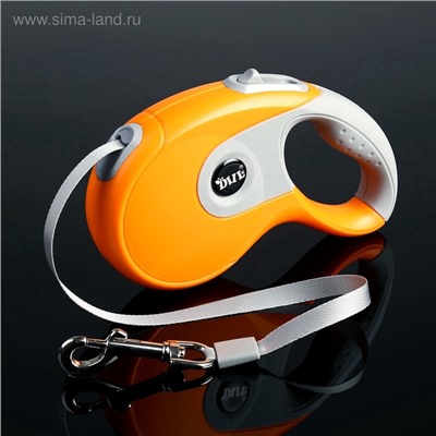 Рулетка DIIL, 5 м, до 40 кг, лента, прорезиненная ручка, оранжевая с серым