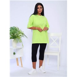 Костюм женский с бриджами КЖ009 (Желтый/салатовый)