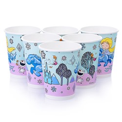Набор бумажных стаканов, мятный, "Frozen 2" 6 шт*250 мл (чиби)