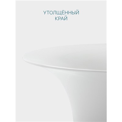 Тарелка глубокая Hanna Knövell, 900 мл, d=22 см, фарфор, белая