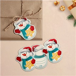 Шильдик новогодний декоративный на подарок «Поверь в сказку», 6.5×8 см