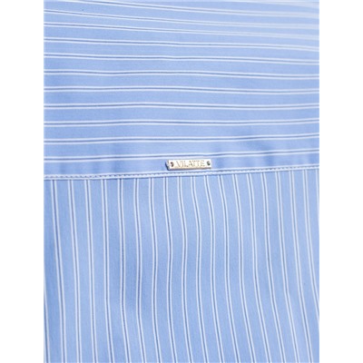 Блузка приталенного силуэта в полоску из эластичного хлопка