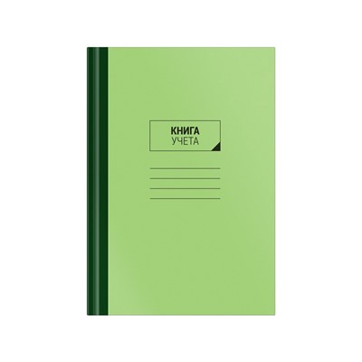 Книга учета OfficeSpace, А4, 96 листов, клетка, 200×290 мм, блок газетный, зеленая