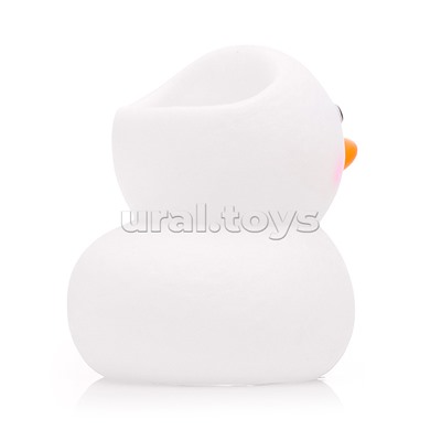 Подставка для пишущих принадлежностей пластиковая "Lucky duck" 9,7x7,7x9,7 см, в форме утенка, белая, в пластиковом пакете