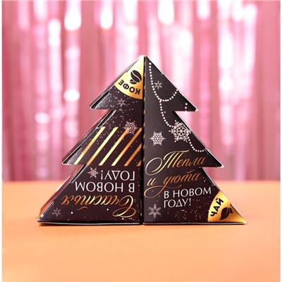 Подарочный набор новогодний «Счастья в новом году»: чай (50 г), кофе (50 г)