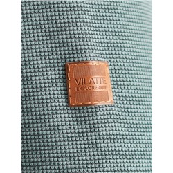 Лонгслив из фактурного трикотажа с плетеным воротником поло с застежкой на пуговицы