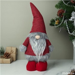 Новогоднее украшение Гном 40 см / SH043 /уп 60/красный