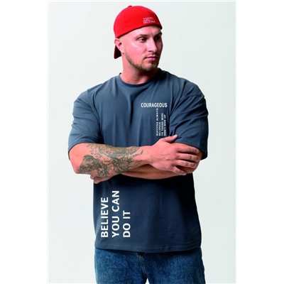 8570 футболка оверсайз мужская (Графит_смелый)