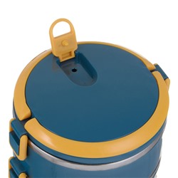 Ланч-бокс, 650 мл, сохраняет тепло 2 ч, нержавеющая сталь, бирюзовый