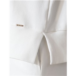 Джемпер с воротом на молнии и лампасами из футера двухнитки с эластаном