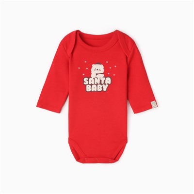 Боди детское «Крошка Я» Santa baby, рост 62-68 см