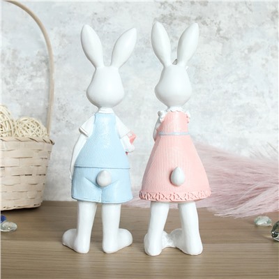 Фигурка Кролик 2 штуки набор 20 см Пасха / 9586 /уп 48/