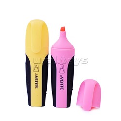 Набор маркеров-выделителей "Pastel" (04 цв - пастельные желт, роз, фиал, бирюз) плоский корпус, скошенный наконечник, ширина линии 1-5 мм, в пластиковом блистере