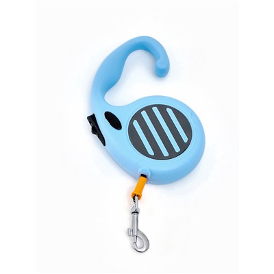 Рулетка - поводок для собак, лента 5 м, голубая