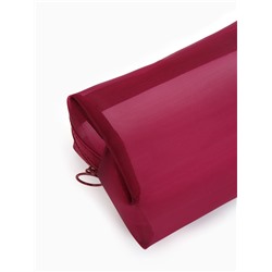 Косметичка женская Classic, полупрозрачная, на молнии, бордовая