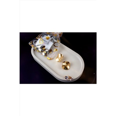 Серьги с эффектом мятого металла Круг + Подарок НАТАЛИ, 1133047