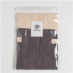 Фартук «Этель. Стиль», бежевый/серый, 75×65 см, 100% хлопок