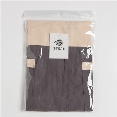 Фартук «Этель. Стиль», бежевый/серый, 75×65 см, 100% хлопок