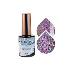 Manita Professional Гель-лак для ногтей светоотражающий с хлопьями юки / Multichrome Reflective №08, 10 мл KRISTALLER, 1120620