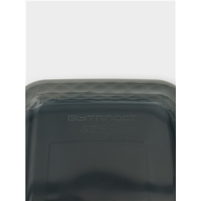Контейнер для заморозки и хранения продуктов phibo «Кристалл», 1.3 л, 18×12.5×8 см, пластик, черный