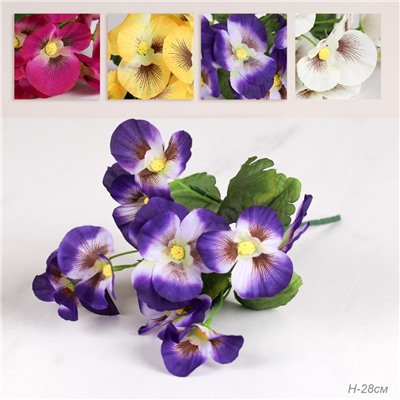 Цветок искусственный Фиалка 28 см / ZJ3168 /уп 2/1600/