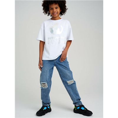 Брюки текстильные джинсовые для мальчиков