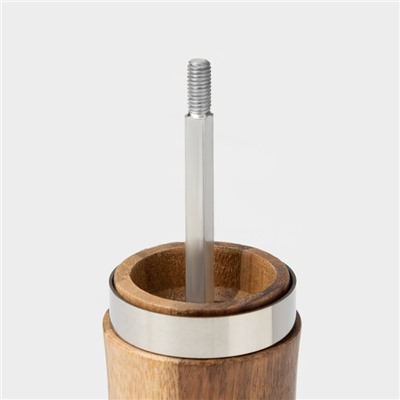 Мельница для специй Magistro Wooden, 5×16.5 см, керамический механизм, коричневая
