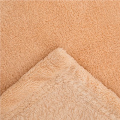 Плед с рукавами «Этель» 150×200 см, корал-флис, 220 г/м², бежевый