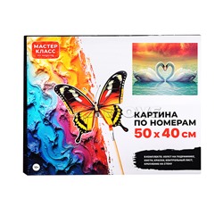 Набор для рисования "Картина по номерам 40х50 см. Неразлучники"