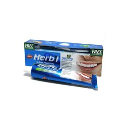 Dabur Herb'l Smokers Toothpaste with Toothbrush/Дабур Зубная Паста для Курящих Натуральная + Зубная Щётка Ср. Жесткости 150г.