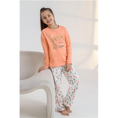 Пижама для девочки Дрема-4 (Оранжевый)