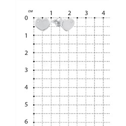 Серьги-пусеты из серебра с фианитами родированные 925 пробы с1319р200