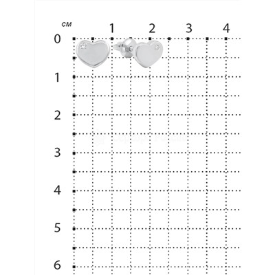 Серьги-пусеты из серебра с фианитами родированные 925 пробы с1319р200