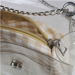 Сумкочка прозрачная с кошельком-косметичкой 20х10х15см