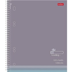 Тетрадь 120л клетка на спирали 4 цв. разделителя твердая обложка "Лови Wi-Fi" многоуровневая перфорация (094232) 33931 Хатбер