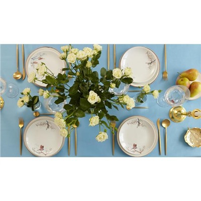 Скатерть Этель Elegance 150×180 ±3 см, цв.серо-синий, пл. 192 г/м², хл с ВГМО