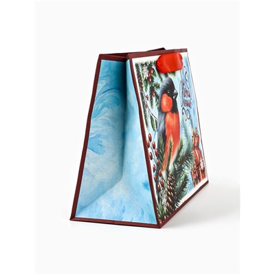 Пакет подарочный крафтовый, «С Новым Годом», 23×18×10 см