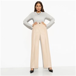 Брюки из экокожи, Модный захват (beige)