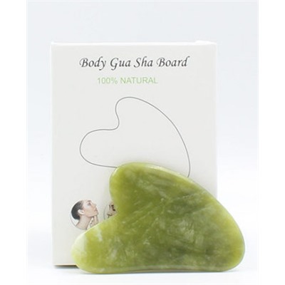 GUASHA - СКРЕБОК НЕФРИТОВЫЙ (4х7см) BODY GUA SHA BOARD, 1 ШТ.
